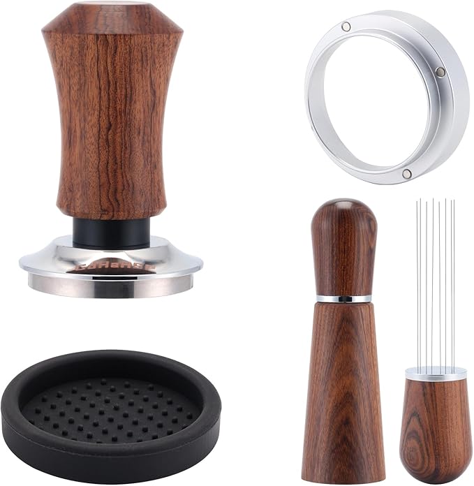 58mm Espresso Accessories Kit,Spring Loaded Calibrated Espresso Tamper,Wdt Tool Espresso and Dosing Funnel Set,Coffee Tamper Espresso Machine Accessories For 58 mm Portafilter Barista Tools