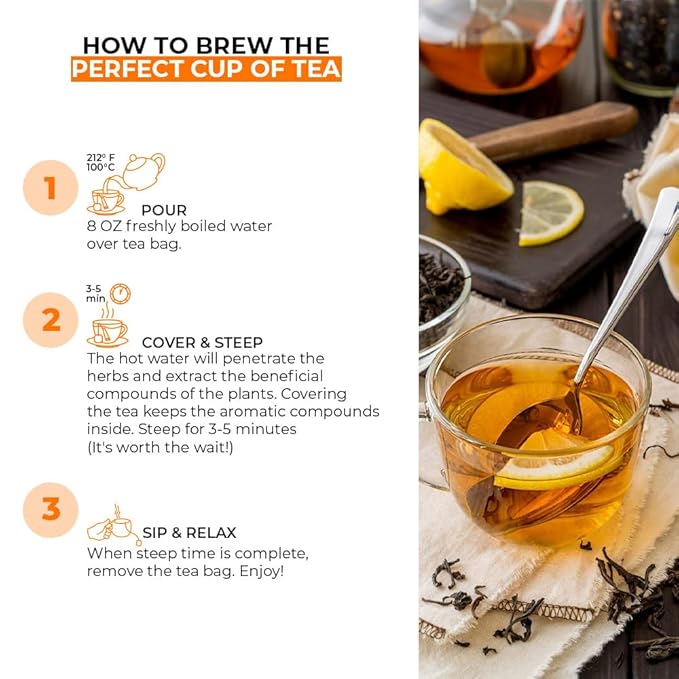 Angel Brand Lemongrass Tea Bags 20 Tea Bags – Pack 3 Lemon Grass Tea with Ginger, Rose Hips, & Clove - Lemongrass Tea Bags with Balanced Flavor, Rich Nutrients & Health Benefits