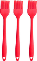 Silicone brush, Oil Brush for BBQ Kitchen Cooking Baking and Grilling (3 PCS,red)
