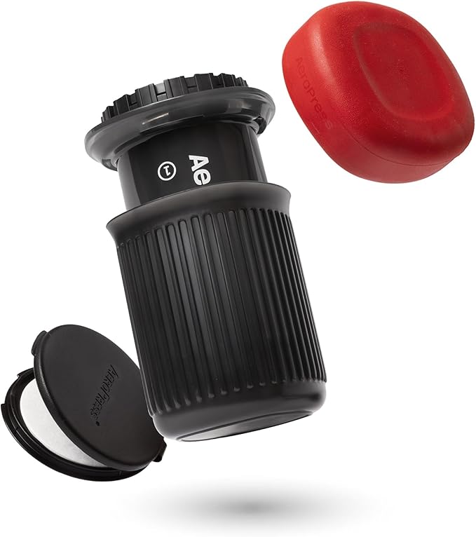 AeroPress Go Travel Coffee Press Kit - 3 in 1 brew method combines French Press, Pourover, Espresso - Full bodied coffee without grit or bitterness - Small portable coffee maker for camping & travel