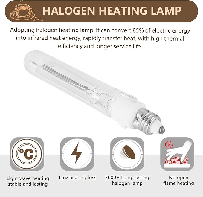 YUCHENGTECH Halogen Beam Heater Burner Smart Siphon Beam Heater for Hario Yama Syphon Coffee Maker (Upgrade 110-120V) (110V)