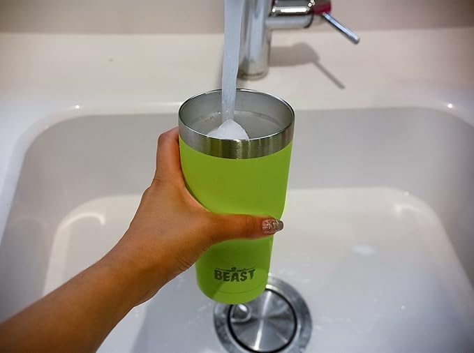 Beast 20 oz Tumbler Stainless Steel Vacuum Insulated Coffee Ice Cup Double Wall Travel Flask (Lemongrass Green)