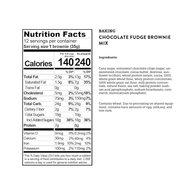 Kodiak Brownie Baking Mix, Chocolate Fudge, High Protein,100% Whole Grains, (Pack of 1)