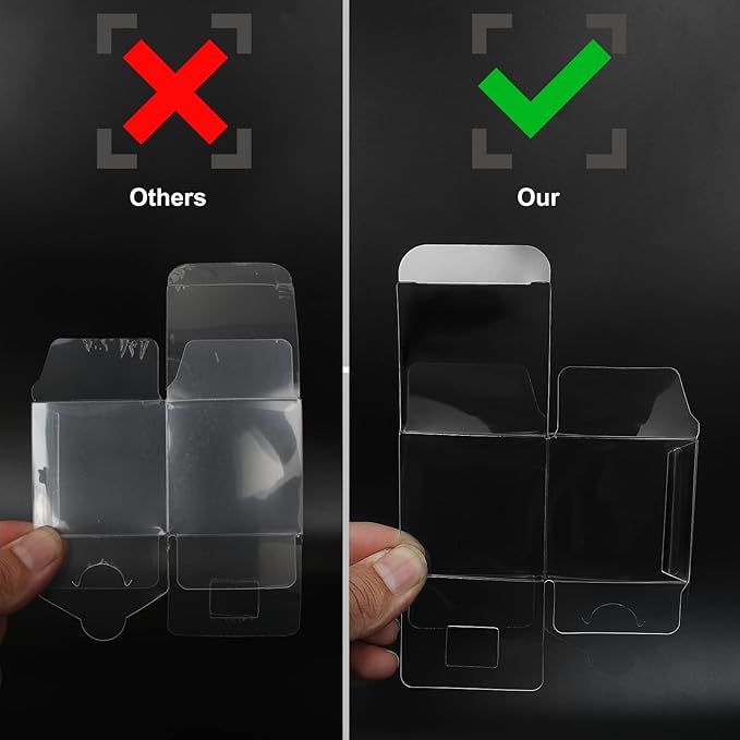 COTOPHER 35 Pcs Clear Boxes for Favors, 6x6x6 Inches Clear Gift Boxes PET Material Small Cake Boxes Plastic Small Gift Boxes with Lids, 6 Inch Cake Box for Wedding Favors Baby Shower