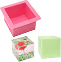 X-Haibei Large Cube Square Silicone Mold for Soap, Candle, Resin, Cake, and Cheese - 500ml, Food-Grade, Easy Release, Perfect for Beginners