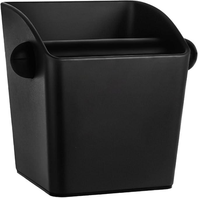 Espresso Knock Box Square High Side Wall Splash Prevention Design Knock Box Shock Absorbing Non Slip Knock Box Espresso With Removable Knock Bar Espresso Accessories for Home/Office