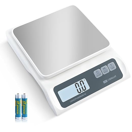 13lb/0.1g Precision Digital Food Scale - Meal Prep Kitchen Baking & Espresso Coffee - Gram Scale with Stainless Steel Platform & LCD Display