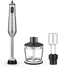Immersion Blender 1000 Watts Scratch Resistant Hand Blender,20 Speed and Turbo Mode Hand Mixer, 3-in-1 Heavy Duty Copper Motor Stainless Steel Smart Stick with Egg Beaters and Chopper