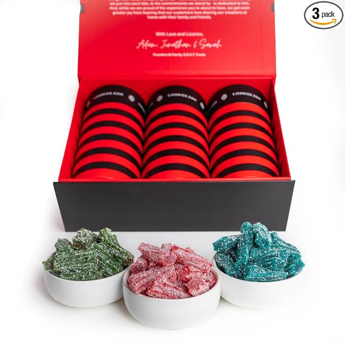 Licorice.com Licorice Gift Box, Gourmet Gift Snack (Blue Licorice)