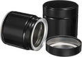 uxcell 2Pcs Round Tea Canisters, 3" x 3" Airtight Metal Tea Containers for Loose Tea, Coffee Beans, Spices - Durable, Compact, and Stylish Storage Tea Tin (Black)