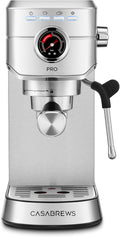 CASABREWS 5418 PRO Espresso Machine 20 Bar, Upgraded Espresso Maker with Powerful Steam Milk Frother, Stainless Steel Coffee Machine with Fast Heating System for Cappuccino, Latte, Silver