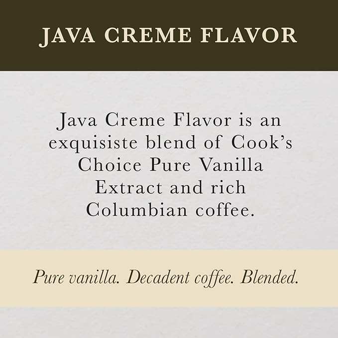 Cook's Java Creme Flavor 16 oz