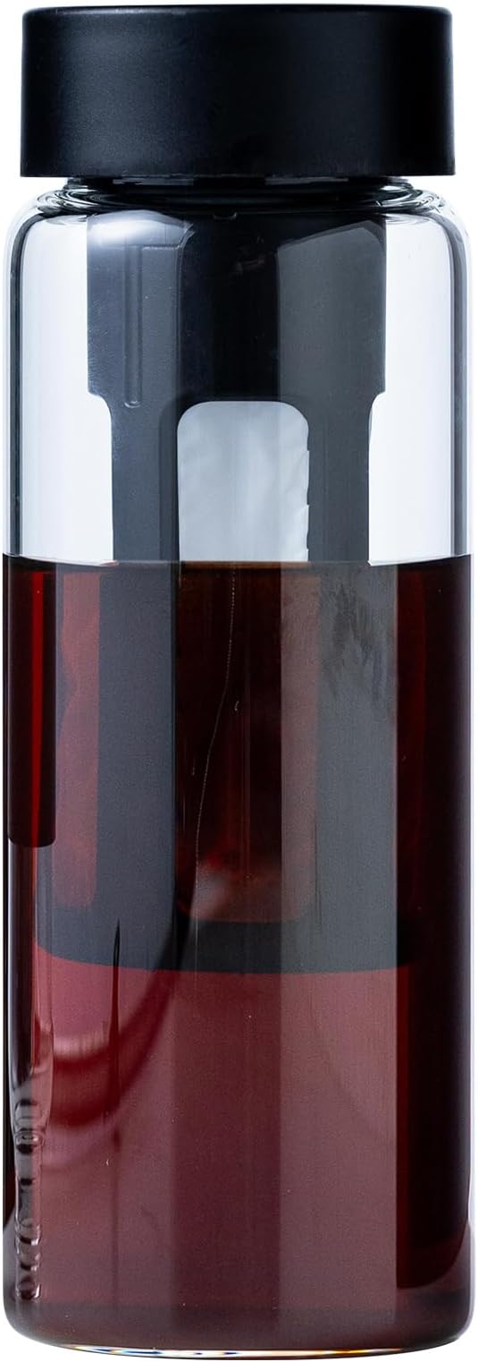 19oz Cold Brew Bottle, Cold Brew Maker with Removable Filter, BPA - Free Portable Cold Brew Tea Bottle for Iced Tea, Cold Brew & Fruit Infusion (Black)