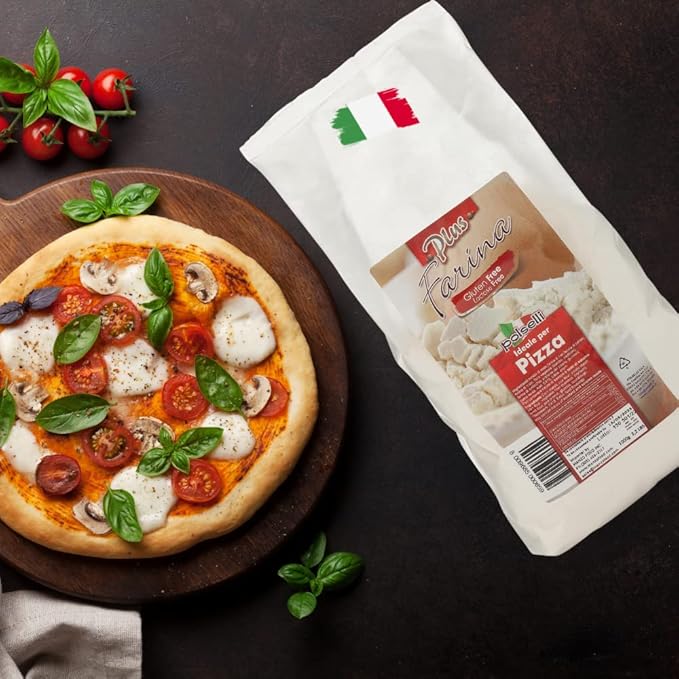Gluten Free Flour, Pizza Flour, Lactose Free, 2.2lb, All Natural, Multi Purpose Flour & Starch Blend, for Baking Pizza, Bread, & Pasta, Product of Italy, Polselli