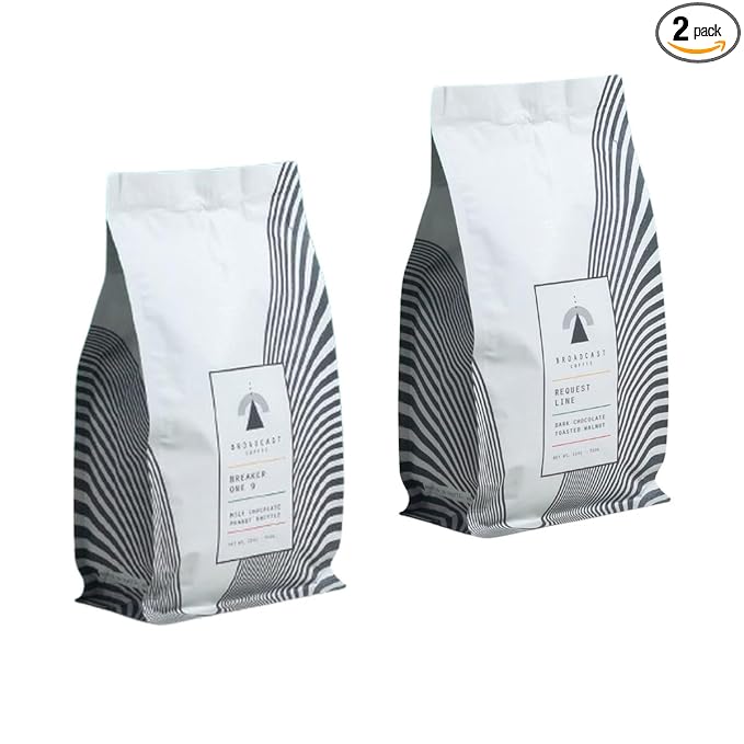 Bean Box Seattle Coffee Sampler, 2-Pack - Roasted by Broadcast Roasters, Gourmet Arabica Coffee, Variety Pack - Whole Bean