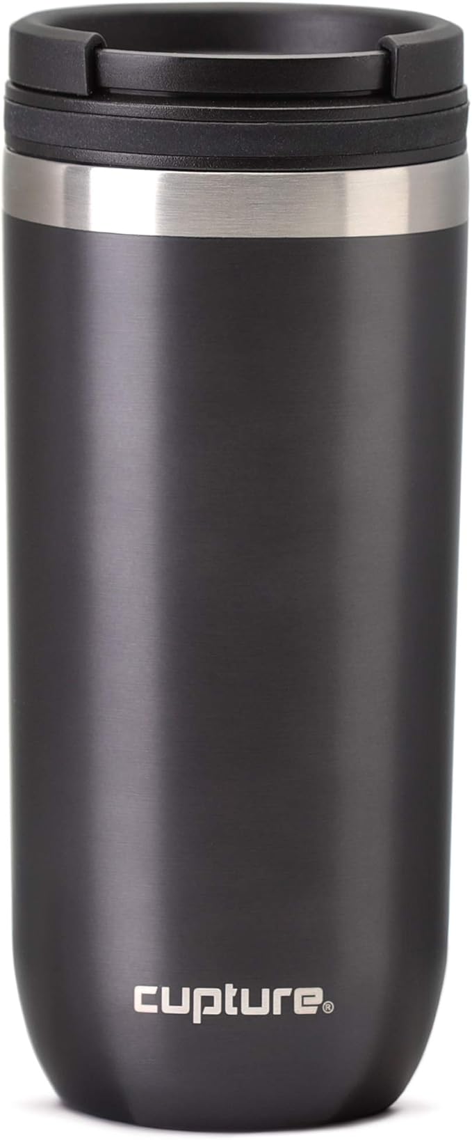Cupture TWIST-TOP Vacuum-Insulated Stainless Steel Travel Mug, 16 oz, Gunmetal Gray