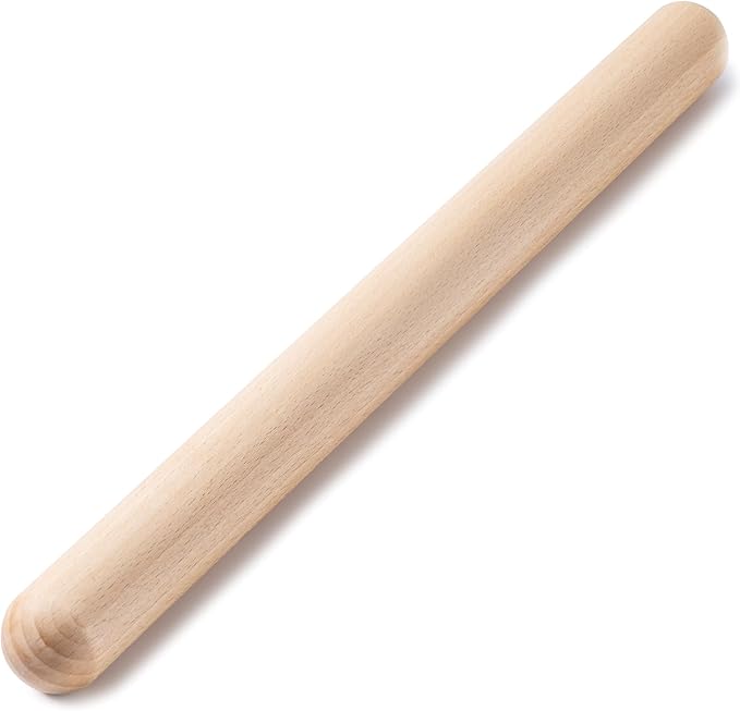 AISOSO French Rolling Pin, 17.7 Inches Wood Rolling Pins for Baking, Extra Long Classic Wooden Dough Roller for Fondant Pizza Pie Crust Cookie Pastry, Kitchen Baking Essentials, Light Yellow