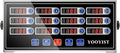 Commercial Kitchen Timers 12 Channel Stainless Steel LED Digital Timer Reminder Function, Loud Alarm, Black