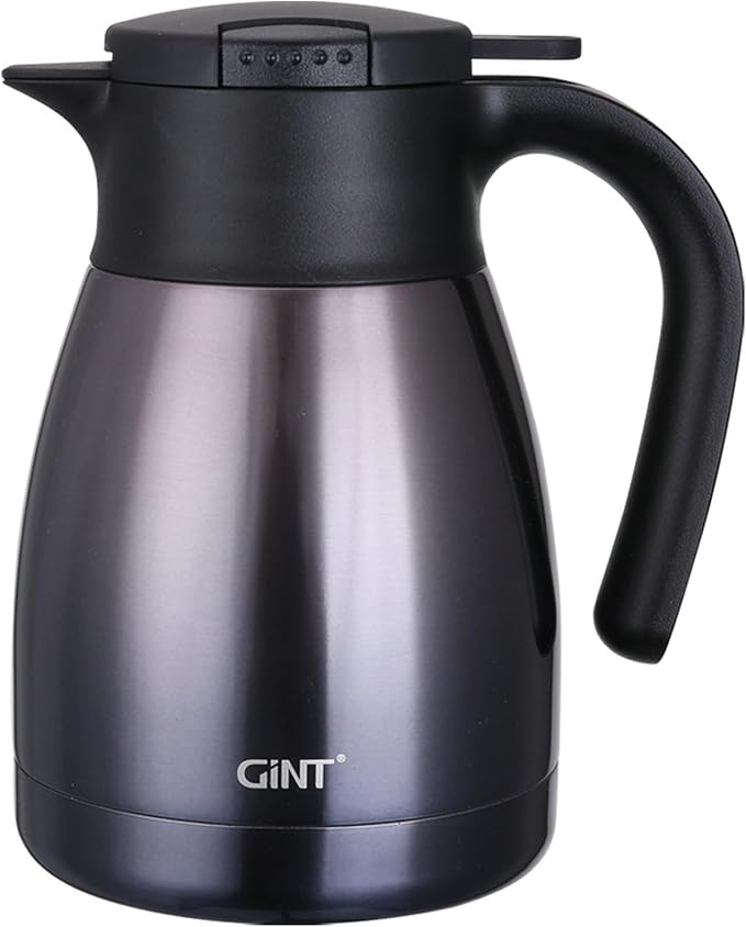 GiNT 1L / 34Oz Thermal Coffee Carafe, Insulated Stainless Steel Coffee Carafes for Keeping Hot/Double Walled Vacuum Thermal Carafe (Purple)