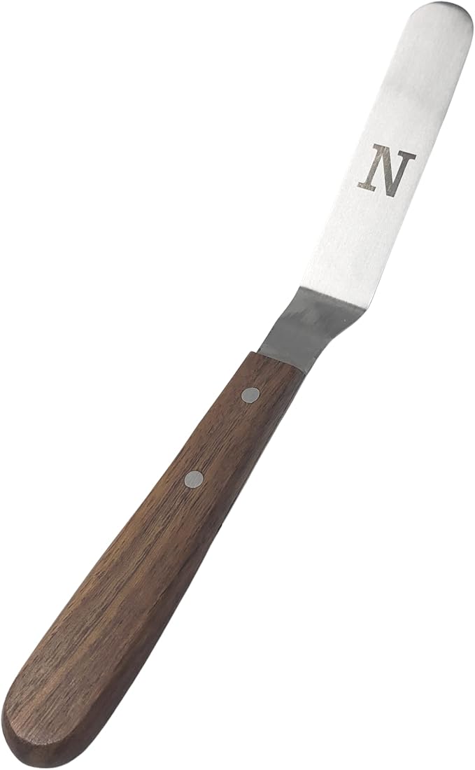 Offset Stainless Steel Spatula Set with Wood Handle - Professional Cake Decorating Tools - 4", 6.5" & 8" Stainless Steel Offset Blade Cake Spatula Set