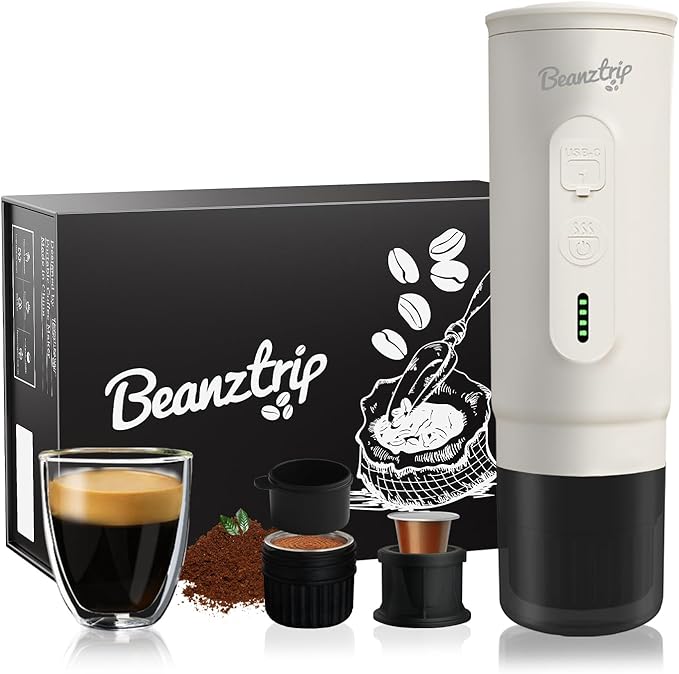 H02 PRO Portable Electric Espresso Maker, Small Coffee Machine Compatible with Nespresso Capsule Original Pods & Ground Coffee, Mini Travel Size for Camping, Hiking, RV, Office, w/Gift Box