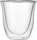 Restaurantware-Forma Professional 2.7 Ounce Double Wall Shot Glasses, 2 Insulated Espresso Cups - Dishwashable, Reusable, Clear Glass Coffee Cups, Freezable, For Hot Or Cold Beverages