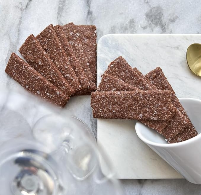The Panza Chocolate Kosher Salt Gourmet Cookie Snack Thin & Crispy | Organic, Non-GMO, 100% Natural Ingredients | Signature Jar 4.3 oz