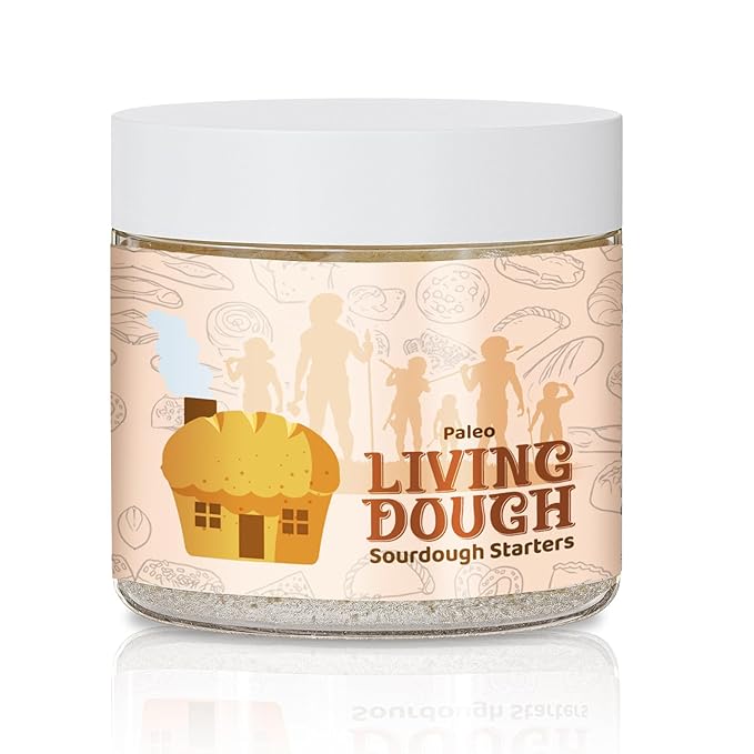 Living Dough - Paleo Sourdough Starter - Gluten free Organic Sourdough Starter Culture for Baking - For Grain Free Artisanal Bread, Pizza Dough, Waffles & More