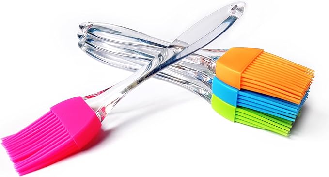 Pastry Brush, Basting Brush,Basting Brush for Cooking,Heat Resistant Silicone Brush for Kitchen BBQ Grill Barbecue Baking
