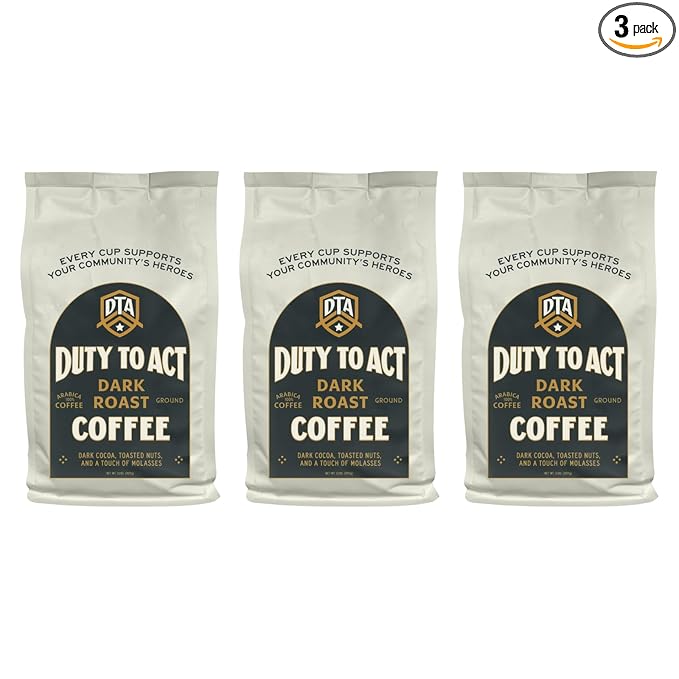 Duty to Act Dark Roast Ground Coffee, 2 lbs (Pack of 3)