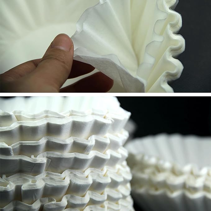 300pcs 12-Cup Commercial Coffee Filters (4 ¼ Inch base, 2 ¾ Inch Walls, 9 ¾ Inch Laying Flat) Large Coffee Filters Premium Paper with 12-Cup Home & Commercial Machines(X6-300)