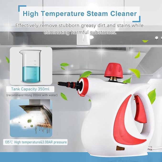 Laytic Steammaster Pro, Laytic Handheld Steam Cleaner, 10 In 1 Handheld Pressure Multi Purpose Cleaner Home Use (Blue)