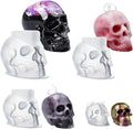 LET'S RESIN 3D Skull Resin Molds, 4 Sizes Set of Skull Silicone Molds for Epoxy Resin, Candle Wax, Soap, Clay, Key Chain Casting, Ideal Halloween Home Decoration and Gifts