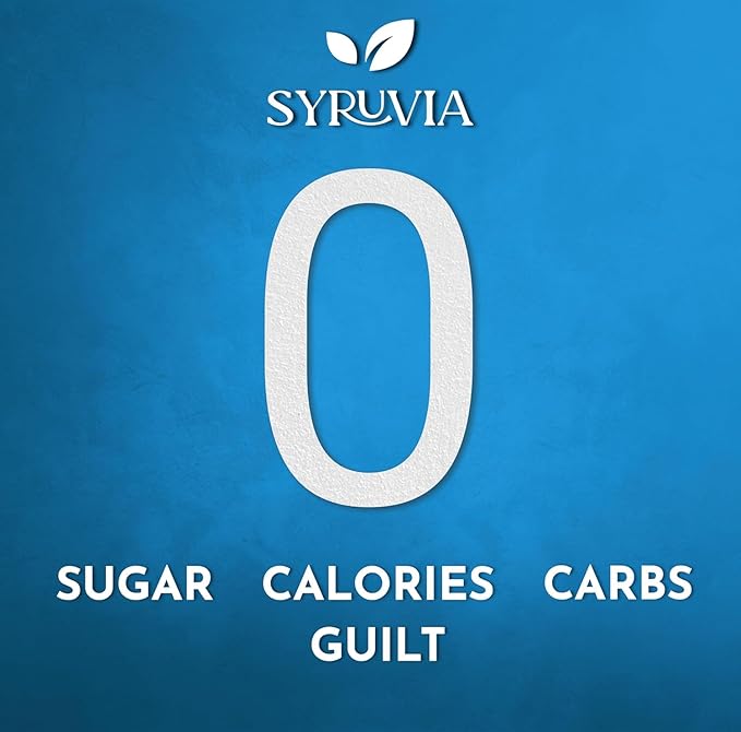 Syruvia Sugar Free Coffee Syrup, Cupcake Flavored Syrup for Drinks, Lattes, and Desserts – 25.4 fl oz, With Pump