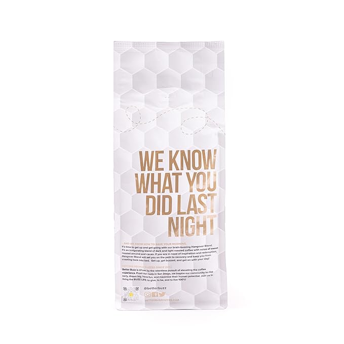 Better Buzz Hangover Blend Dark Roast Light Roast Whole Bean Coffee 12oz.