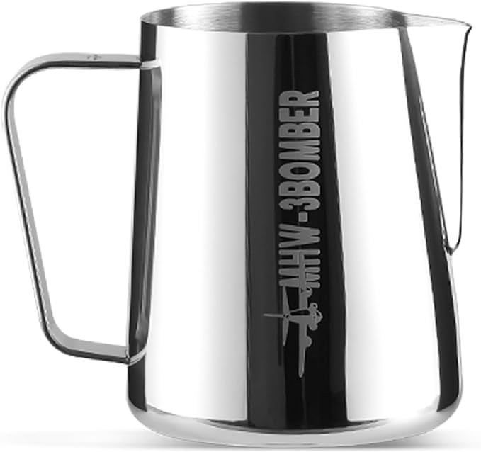 MHW-3BOMBER Milk Frothing Pitcher, 20oz/600ml Milk Frother Cup for Barista, SUS304 Stainless Steel Espresso Steaming Pitchers for Milk/Coffee/Latte Art, P3004S-OS
