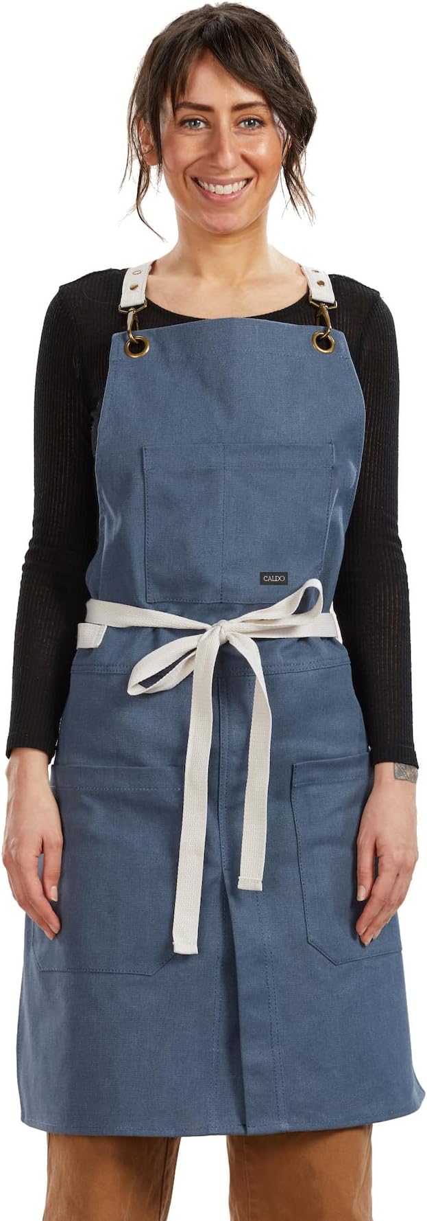 Caldo Split Leg Apron (Dark Blue)
