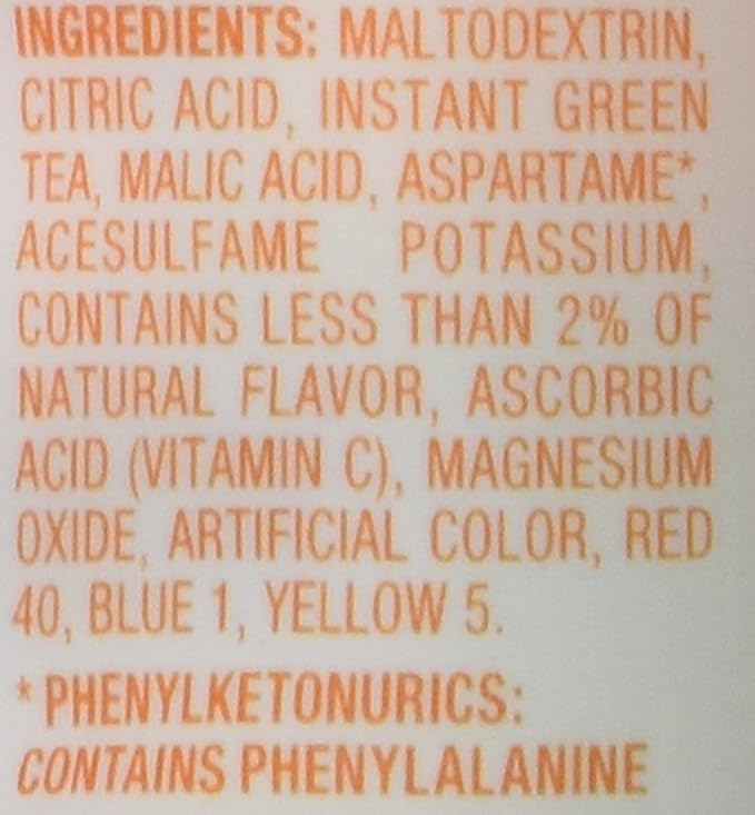 Crystal Light Natural Green Tea Peach Mango Drink Mix (30 Pitcher Packets, 6 Canisters of 5)