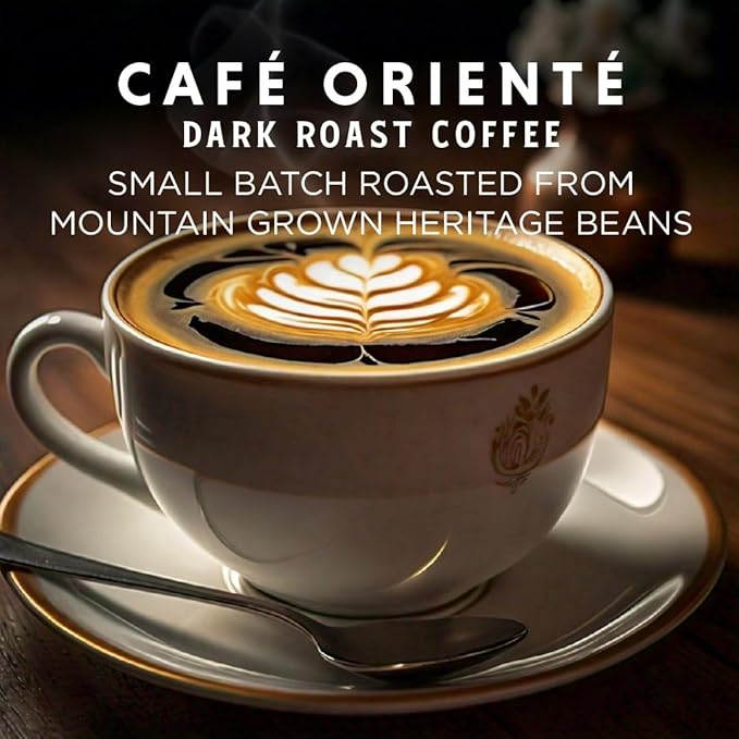 Oriente Cuban Coffee Roasters Dark Roast Instant Coffee - 20 ct, Authentic Cuban Style, 100% Arabica Coffee - Hot or Iced Coffee