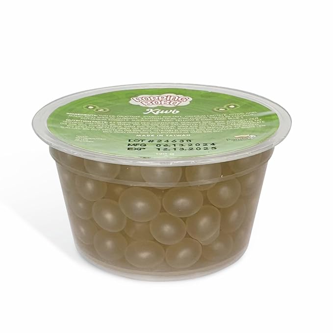 Popping Boba 3-Party flavors kit Dragon Fruit, Peach, Kiwi | Bursting Boba, Popping Pearls | 1 pack 390 Grams Panda Products (Dragon | Peach | Kiwi)