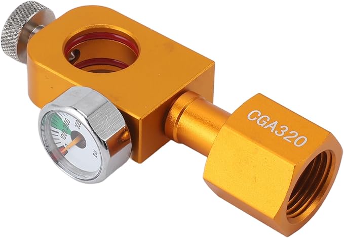 Yosoo Health Gear CO2 Refill Adapter with Pressure Gauge for Soda Maker Quick Fill Kit Compatible with DUO Terra Art Carbonator CO2 Cylinders Efficient Soda Refill Accessory for Carbonation