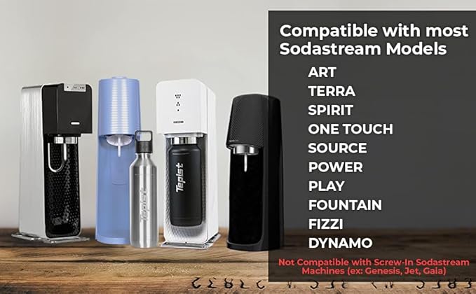 ThirtyO 30oz Stainless Steel Bottle Compatible with Sodastream Machines | Powder Coated Black | Vacuum Sealed | Double Walled | Leak-Proof | Easy to Carry | Reusable Bottle
