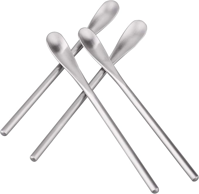IMEEA Coffee Stirrers Demitasse Espresso Spoons SUS304 Stainless Steel Coffee Stir Sticks 5.9-Inch Tea Spoon, Set of 4