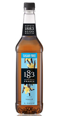 1883 Sugar Free Vanilla Syrup – Sugar Free Vanilla Coffee Syrup, Zero Calorie Beverage Mixer, Made in France, 1 Liter Plastic Bottle