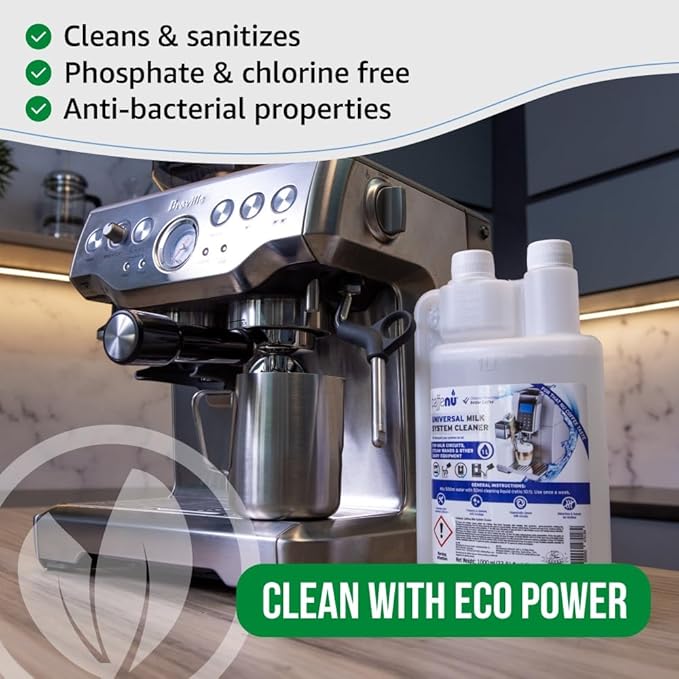 Milk Frother Cleaner for Coffee Machines. Alkaline Up to 32 Cleans