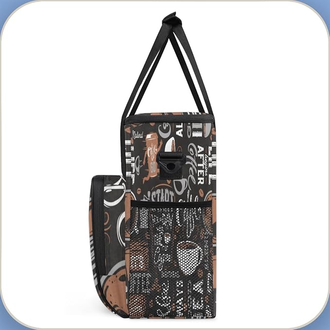 cfpolar Coffee Maker Storage Bag, Waterproof Travel Carrying Storage Tote Bag Organizer Case, Compatible with K-Mini or K-Mini Plus, And Suitable for Other Accessories， With Pockets for K-Cup Pods
