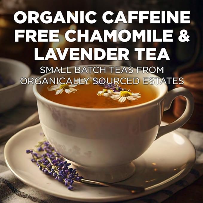 Maud's Organic Chamomile Lavender Tea Pods, 24 ct, Recyclable Single Serve Pods – 100% Gourmet Blended Tea Leaves, Compatible with Keurig K Cups Maker