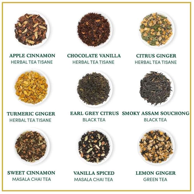 VAHDAM, Holiday Breakfast - Christmas Tea Gift Sets (90+ Cups) 9 Loose Leaf Tea - Luxury Gift Box | Christmas gifts 2024 Ideas | Christmas Gifts For Women, Men & Adults I Holiday Tea Gift Box