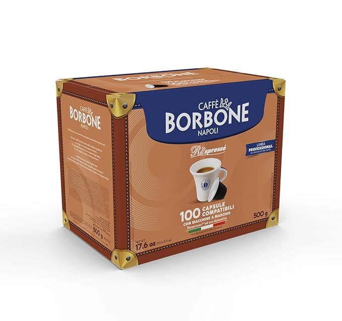 Caffe Borbone Nespresso Compatible Coffee Pods, Black Blend, Medium Roast, Arabica and Robusta Blend, Intense and Robust - NOT compatible with Vertuo - 100 Count