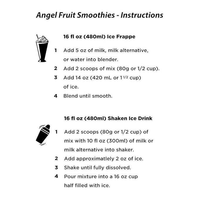Angel Specialty Products, Blended Smoothie, 3-Pound Bag Instant Frappe Powder Mix, Strawberry Banana [3 LB] [34 Servings]